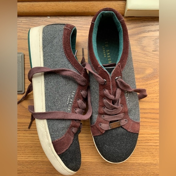 Ted Baker London Other - Ted Baker London Shoes Sneakers Mens Footwear Red Size 8 Grey Everyday Casual